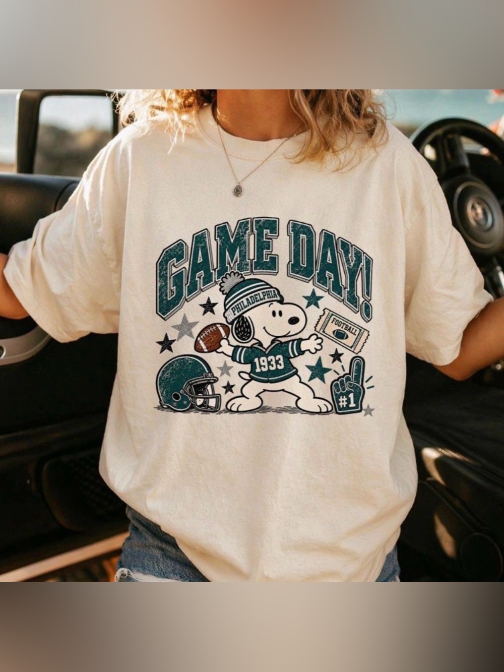 Philadelphia Beagle Football Shirt, Vintage Game Day Cartoon Comfort Color Tee